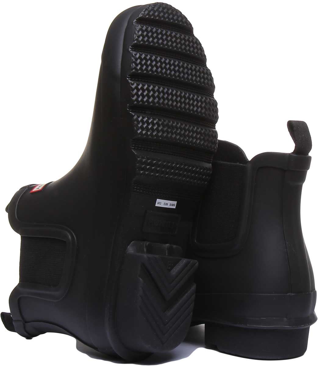 Hunter Original Chelsea Junior Welly Chelsea Unisex Boots In Black Size UK 1- 13 - Picture 10 of 12