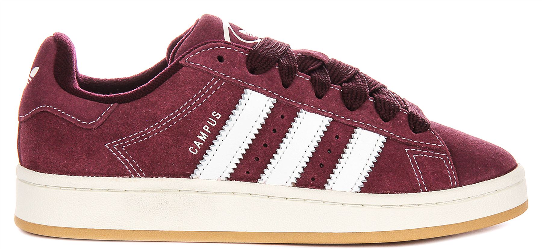 Adidas Burgundy Suede Low-Top Sneakers – White Stripe- New Burgundy adidas Bermuda | SVD main image 2