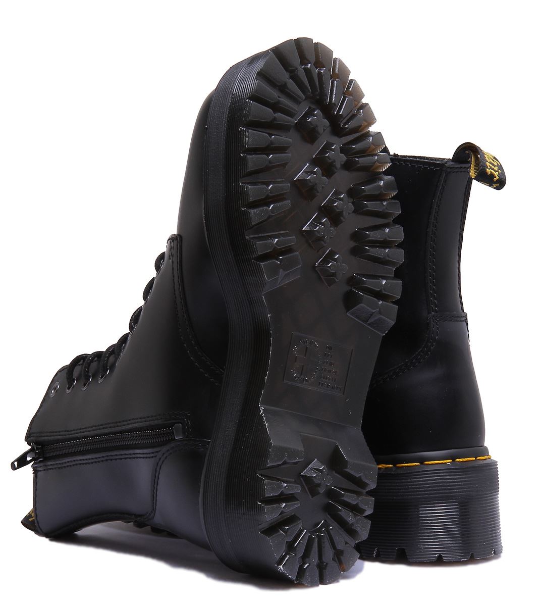 Dr Martens Jadon Dm Polish 8 Eye Womens Boots In Black US 5- 12 | eBay
