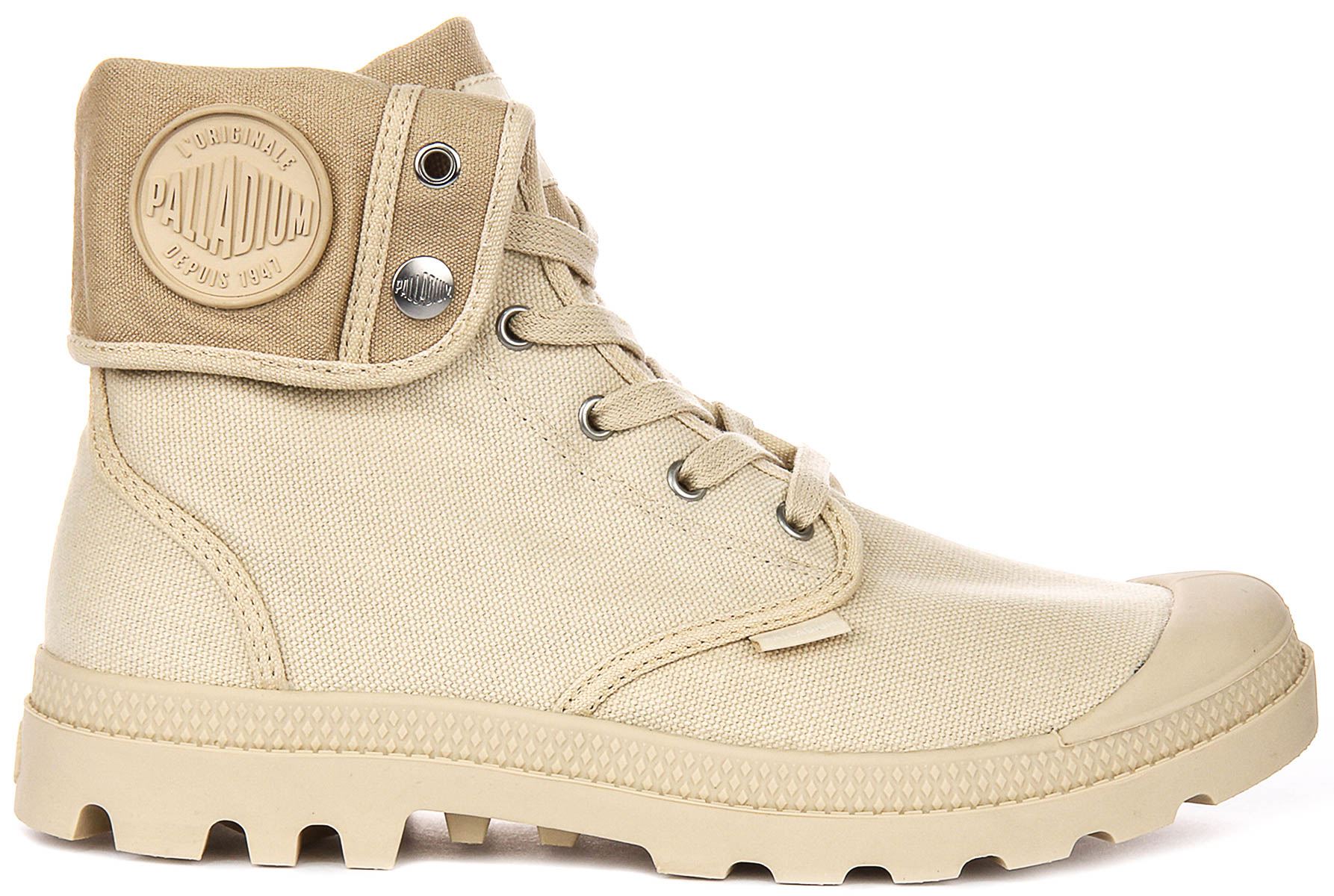 Botas para hombre de lona al tobillo holgadas de paladio corte Eva veganas en beige Reino Unido 7-10 - Imagen 3 de 13