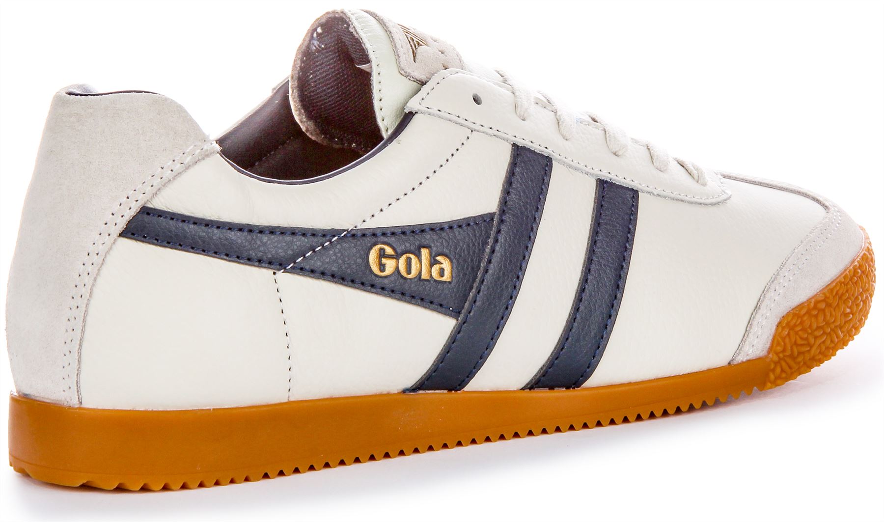 その他 sq Gola Classics Harrier Leather Retro Mens Sneaker Off White Blue US
