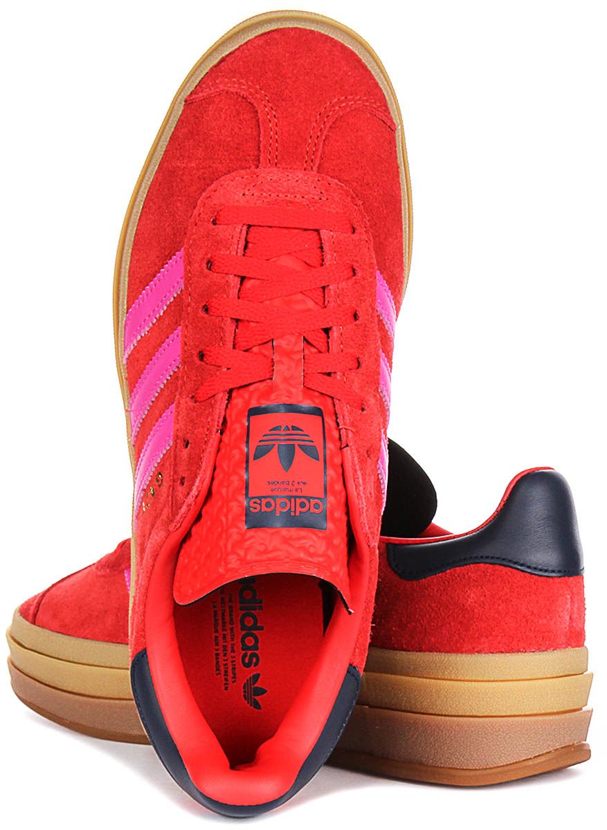 Adidas Gazelle Bold Suede Gum Sole Womens Sneakers In Red Pink US 5 - 10 |  eBay