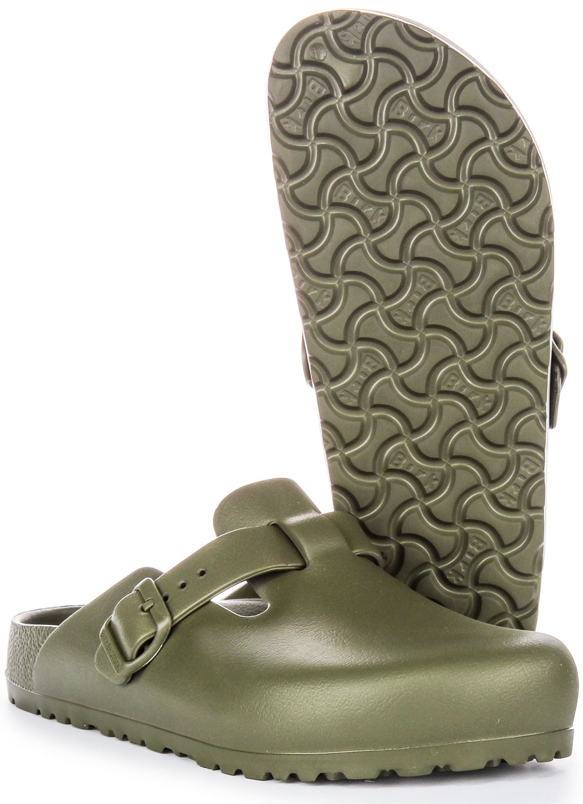 Birkenstock Slider Boston Eva Womens Sandal Khaki UK 3 - 8 - Picture 6 of 13