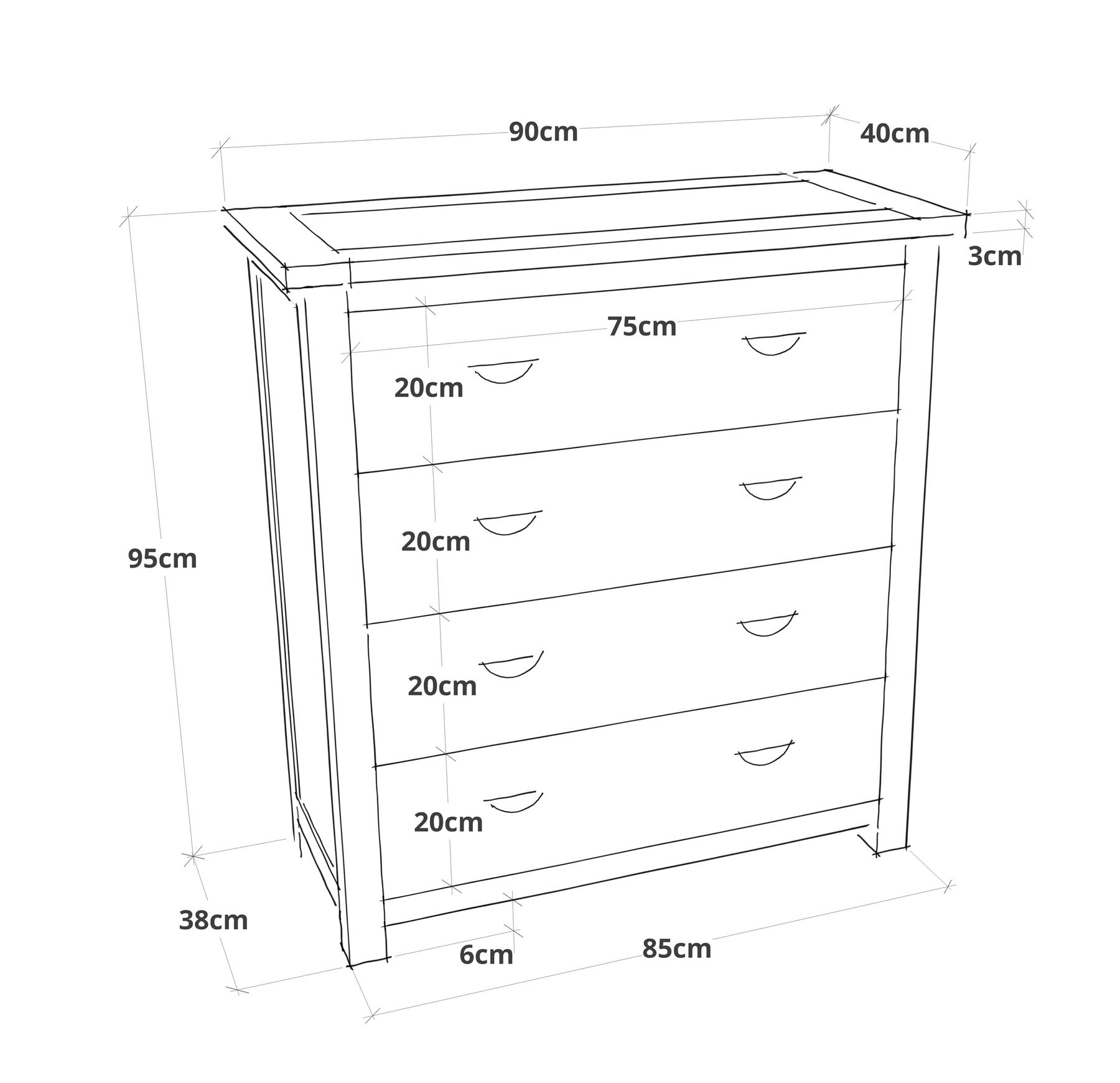 Chest of 4/5/6 Drawers Light Grey Bedroom Furniture Storage Cabinet Wooden Unit - Picture 9 of 21