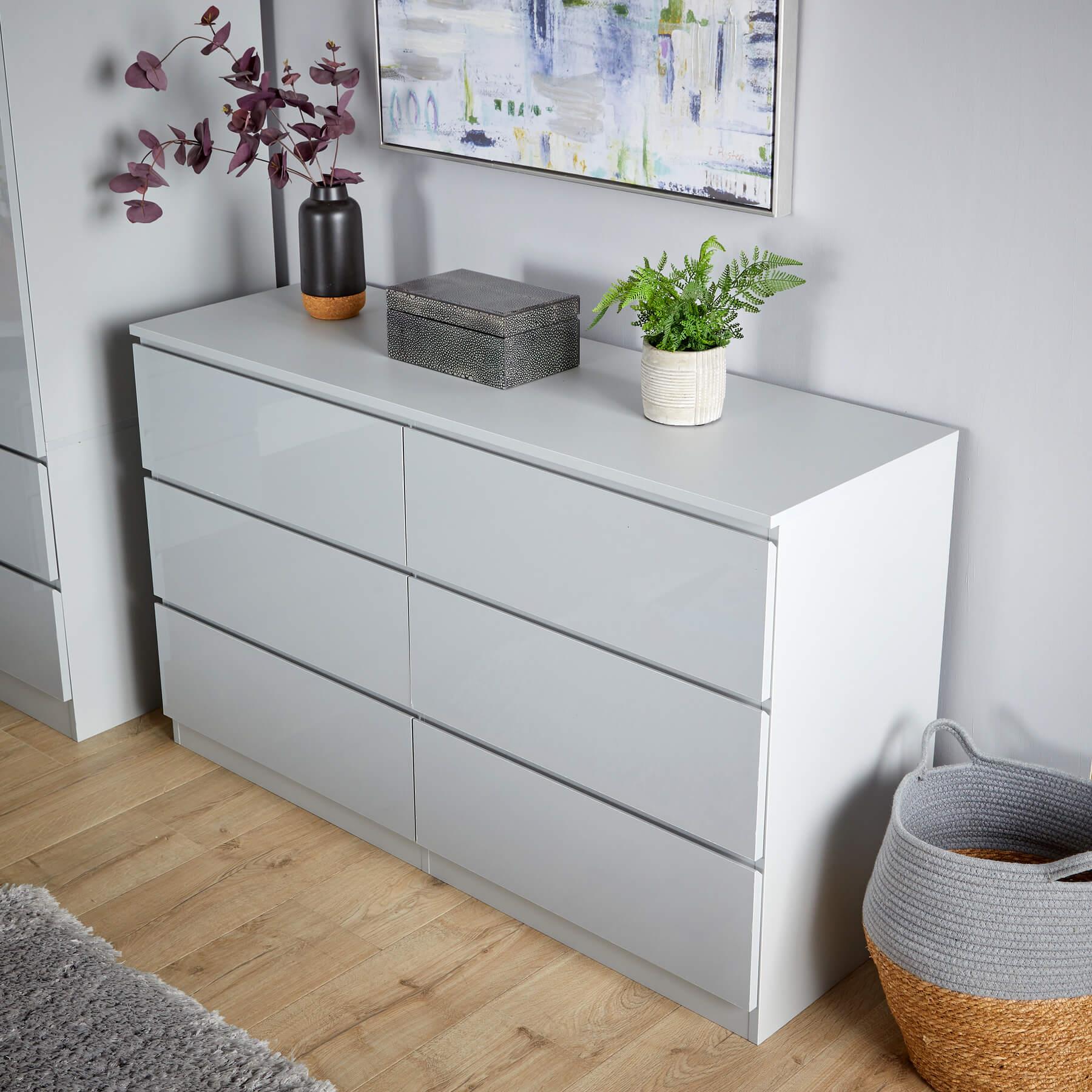 Cómoda 4/6 cajones amplio mueble de dormitorio unidad de almacenamiento organizador moderno - Imagen 23 de 42