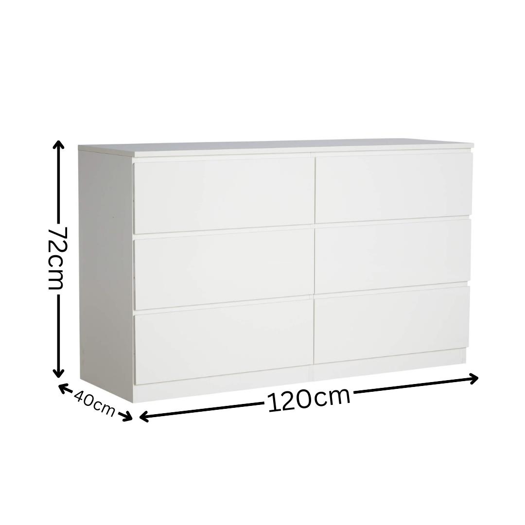 Cómoda 4/6 cajones amplio mueble de dormitorio unidad de almacenamiento organizador moderno - Imagen 42 de 42