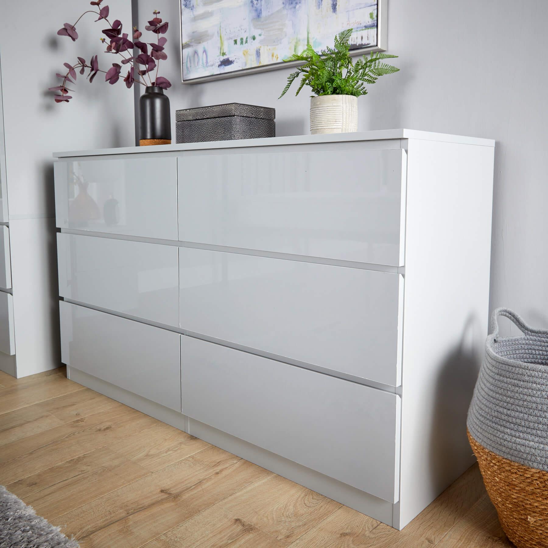 Cómoda 4/6 cajones amplio mueble de dormitorio unidad de almacenamiento organizador moderno - Imagen 24 de 42