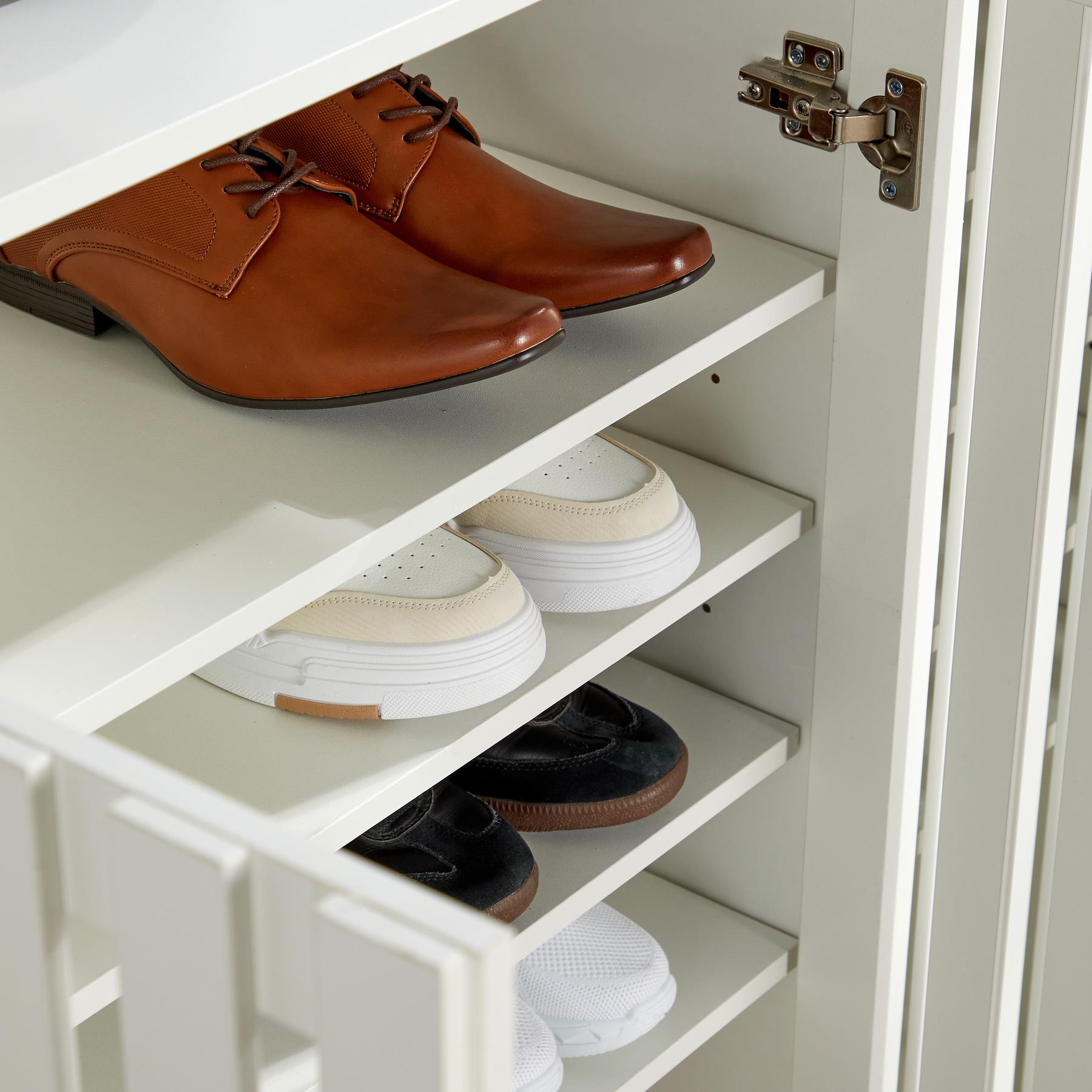 Shoe Storage Cabinet 2/3 Door with Adjustable Shelves Compact Entryway Organiser - Picture 29 of 33