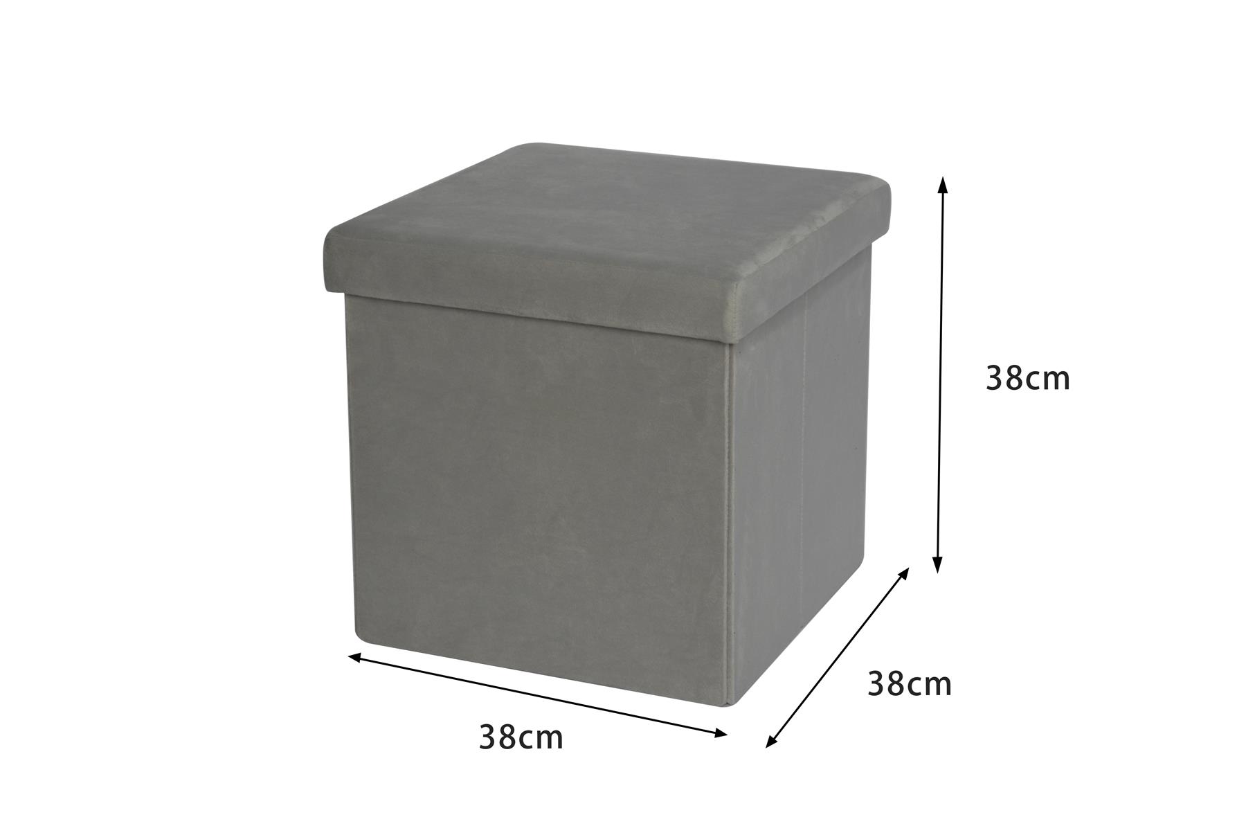 Folding Ottoman Chest Home Furniture Solid Sturdy Storage Space Saving Box - Picture 14 of 14