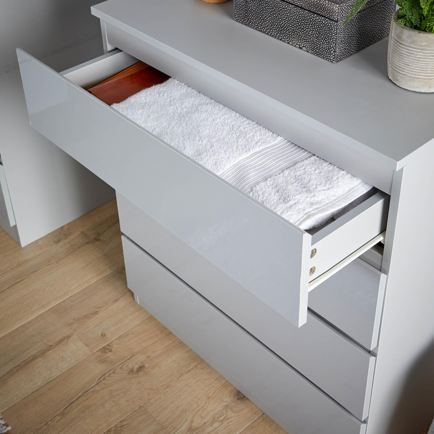 Cómoda 4/6 cajones amplio mueble de dormitorio unidad de almacenamiento organizador moderno - Imagen 19 de 42