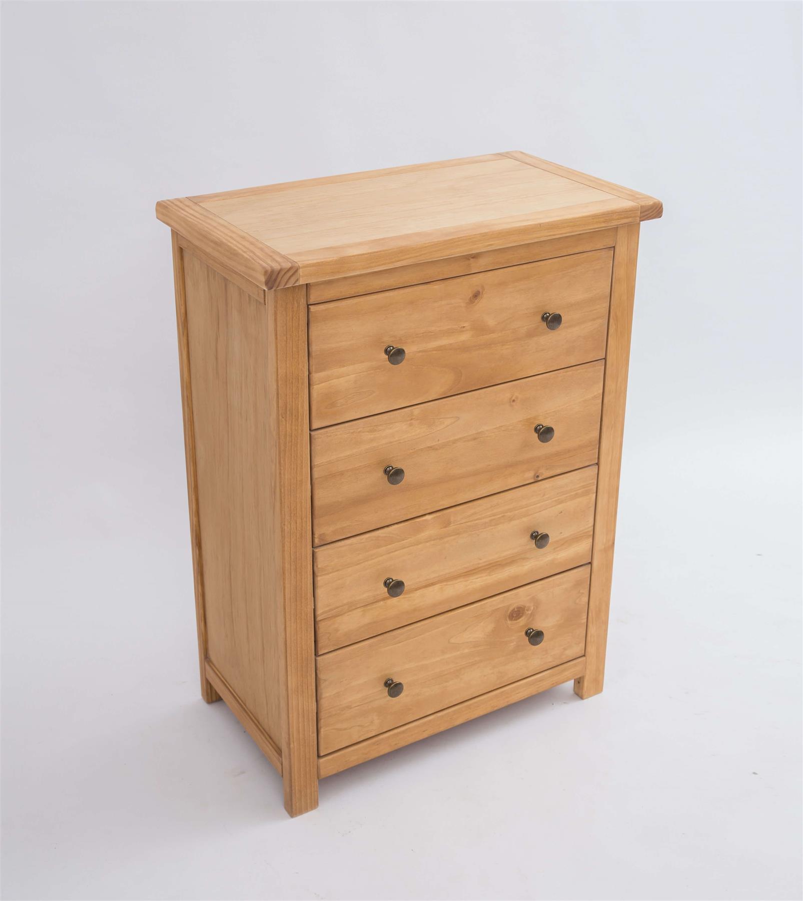 Chest of 4/5/6 Drawers Oak-effect Bedroom Furniture Storage Country Wood Unit - Picture 4 of 46