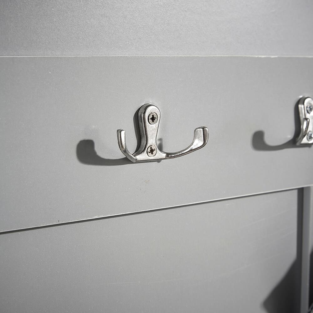 Hallway Storage Bench Painted Wooden Entryway Organiser with Coat Hooks Rack - Picture 26 of 40