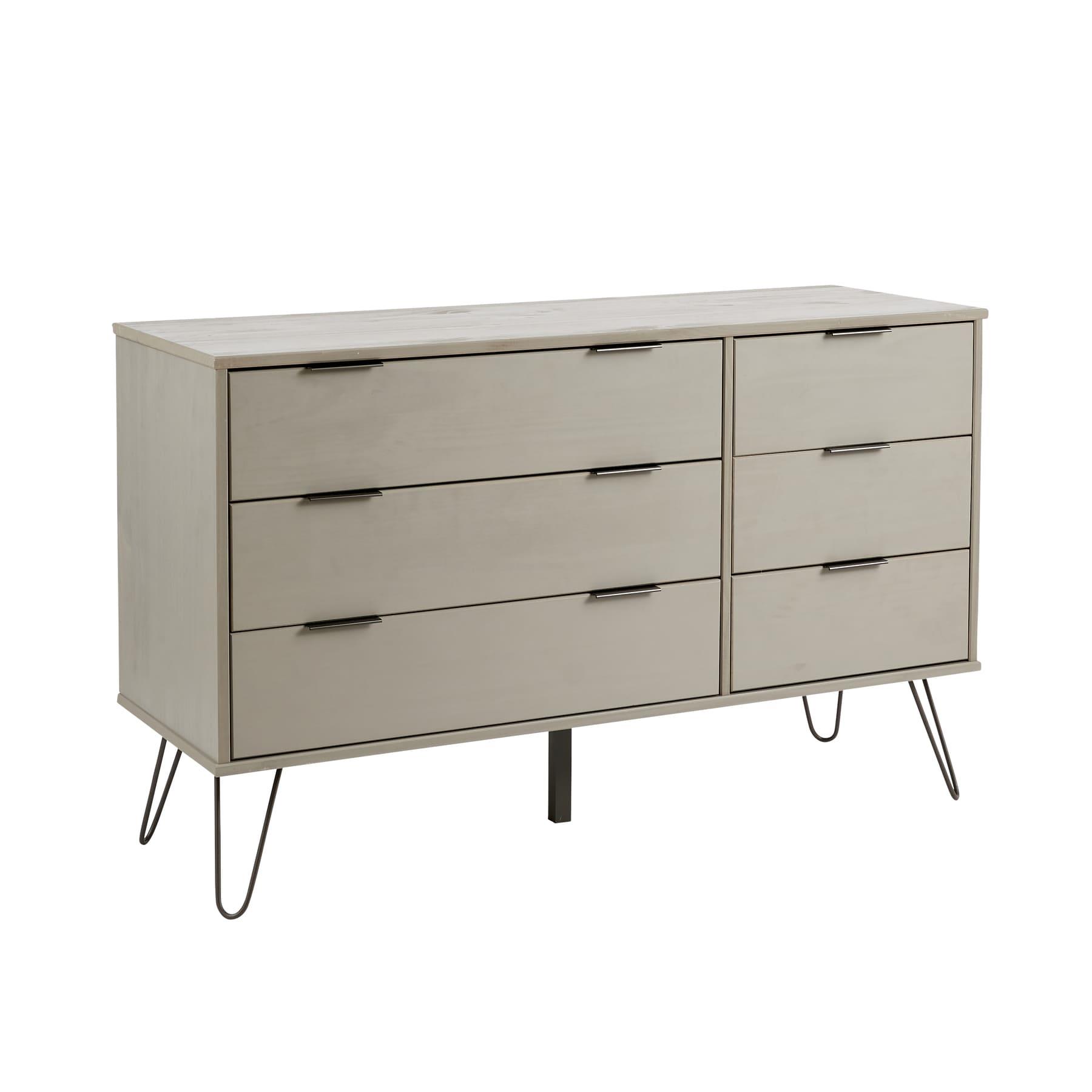 Chest of 4/6 Drawers Grey Clothing Cabinet Storage Organiser Bedroom Furniture - Picture 17 of 18