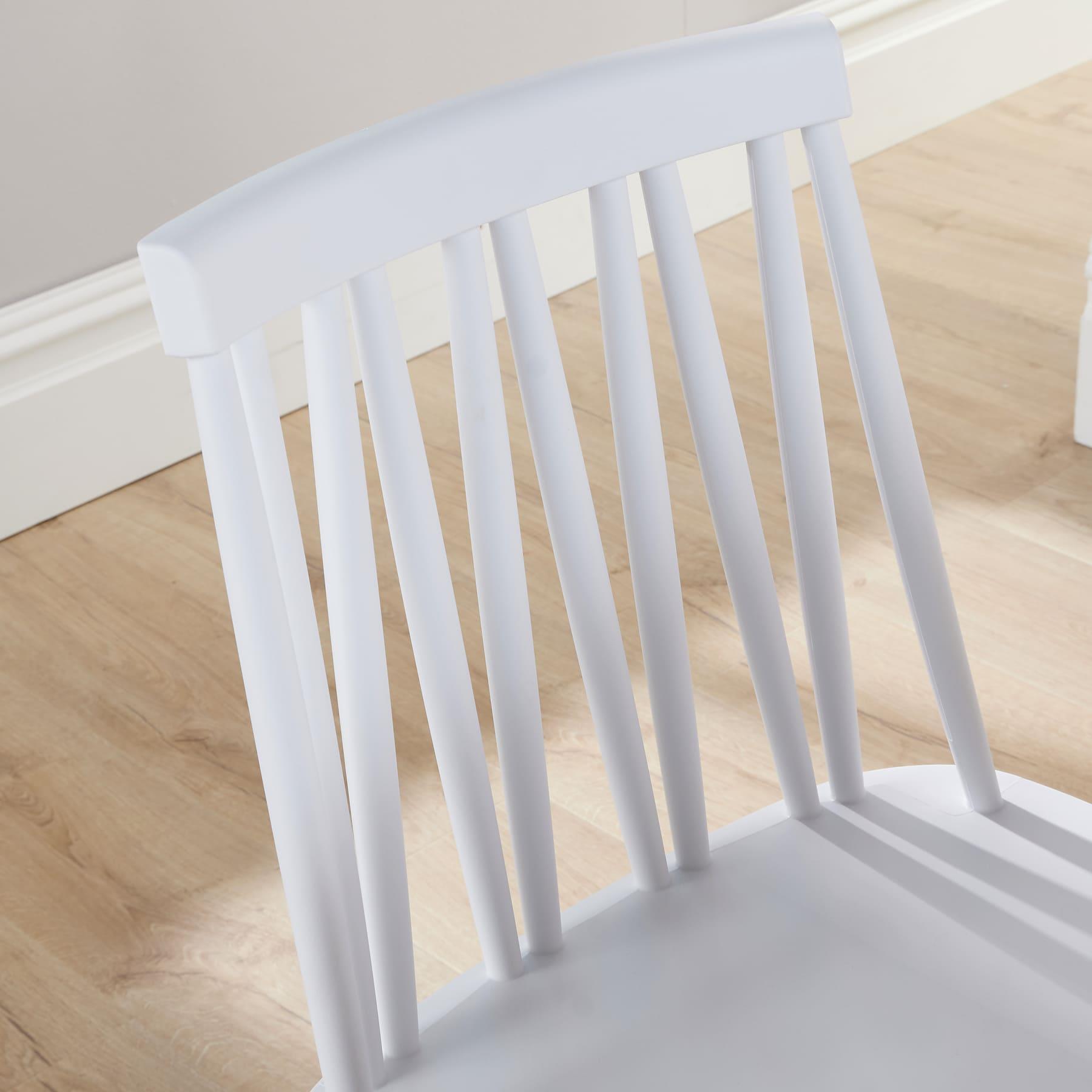 Dining Table Set - 120cm White Top Wooden Legs With 4 Kitchen Chairs Furniture - Picture 78 of 79