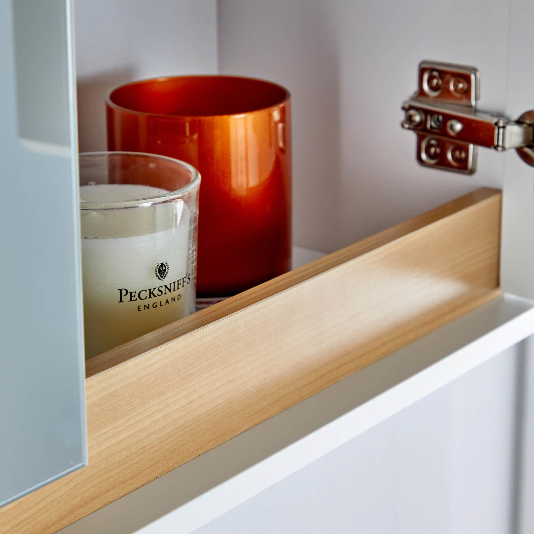Badschrank Wandmontage Aufbewahrung Regal Organizer Schrank Waschtischunterschrank Weiß - Bild 6 von 16