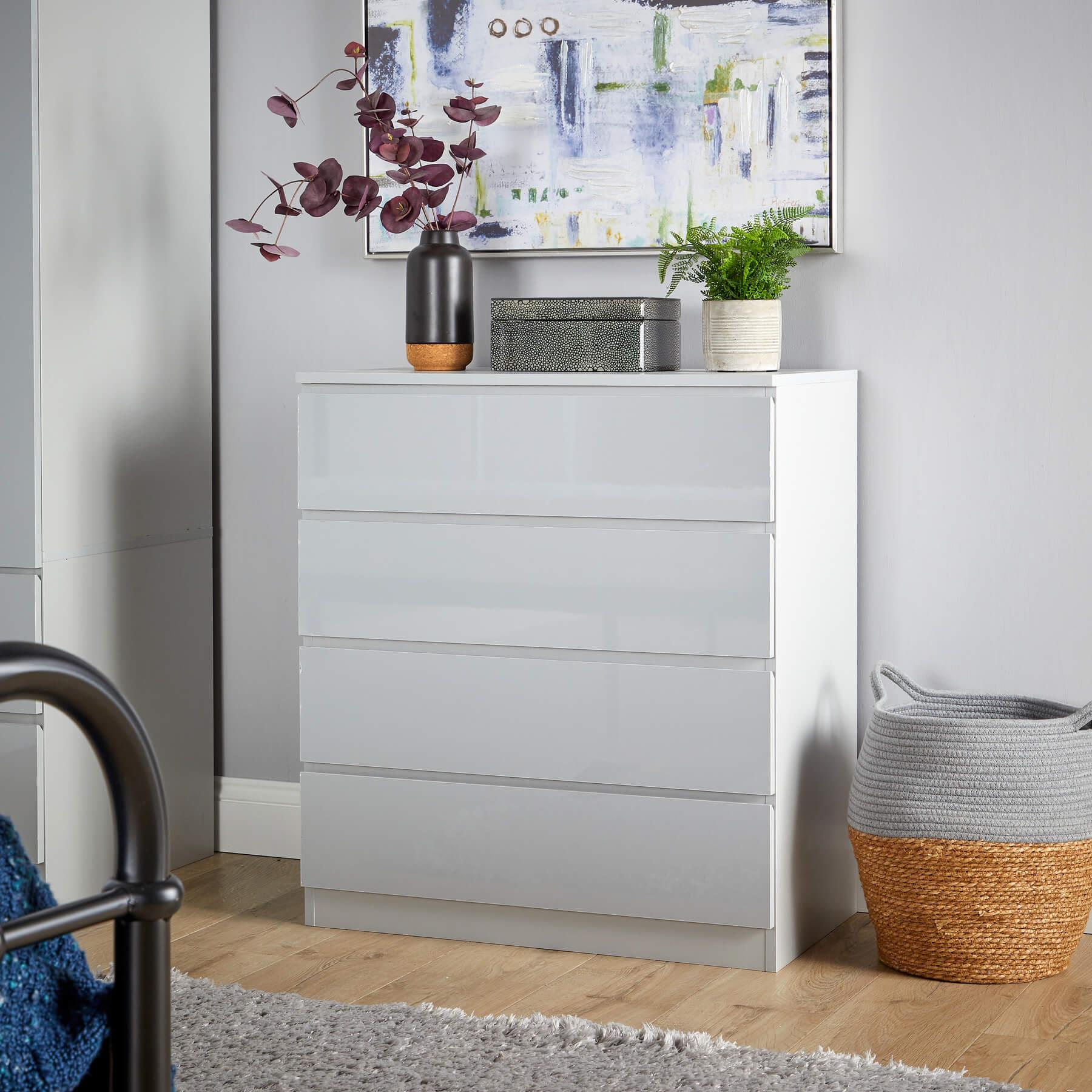 Cómoda 4/6 cajones amplio mueble de dormitorio unidad de almacenamiento organizador moderno - Imagen 15 de 42