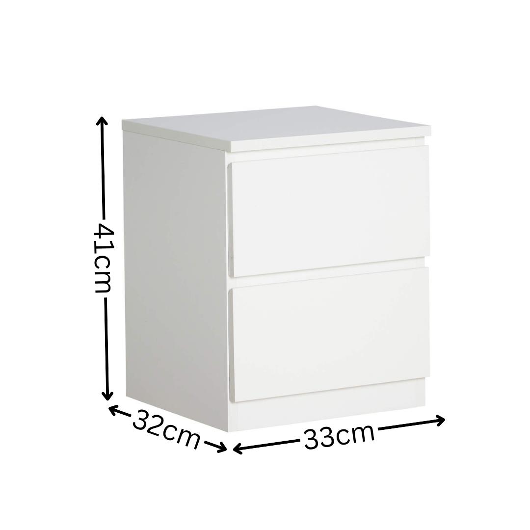 Mesita de noche moderna con 2 cajones mueble dormitorio - Imagen 21 de 21