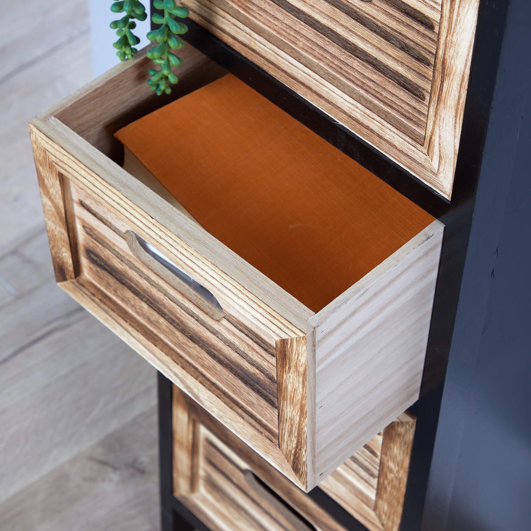 Solid Wooden Storage Chest 3 / 4 / 5 Drawers Organiser Rustic Fully Assembled - Picture 15 of 73