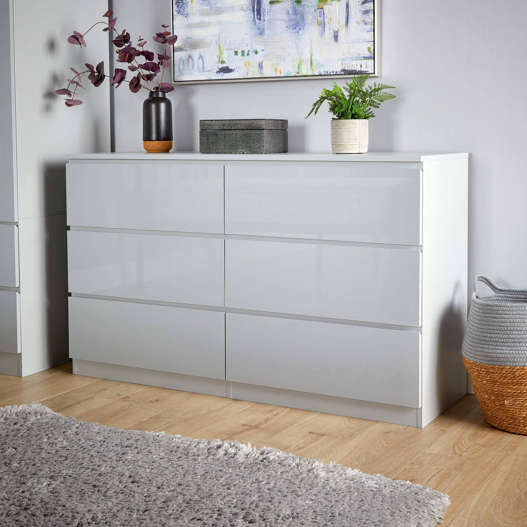 Cómoda 4/6 cajones amplio mueble de dormitorio unidad de almacenamiento organizador moderno - Imagen 22 de 42