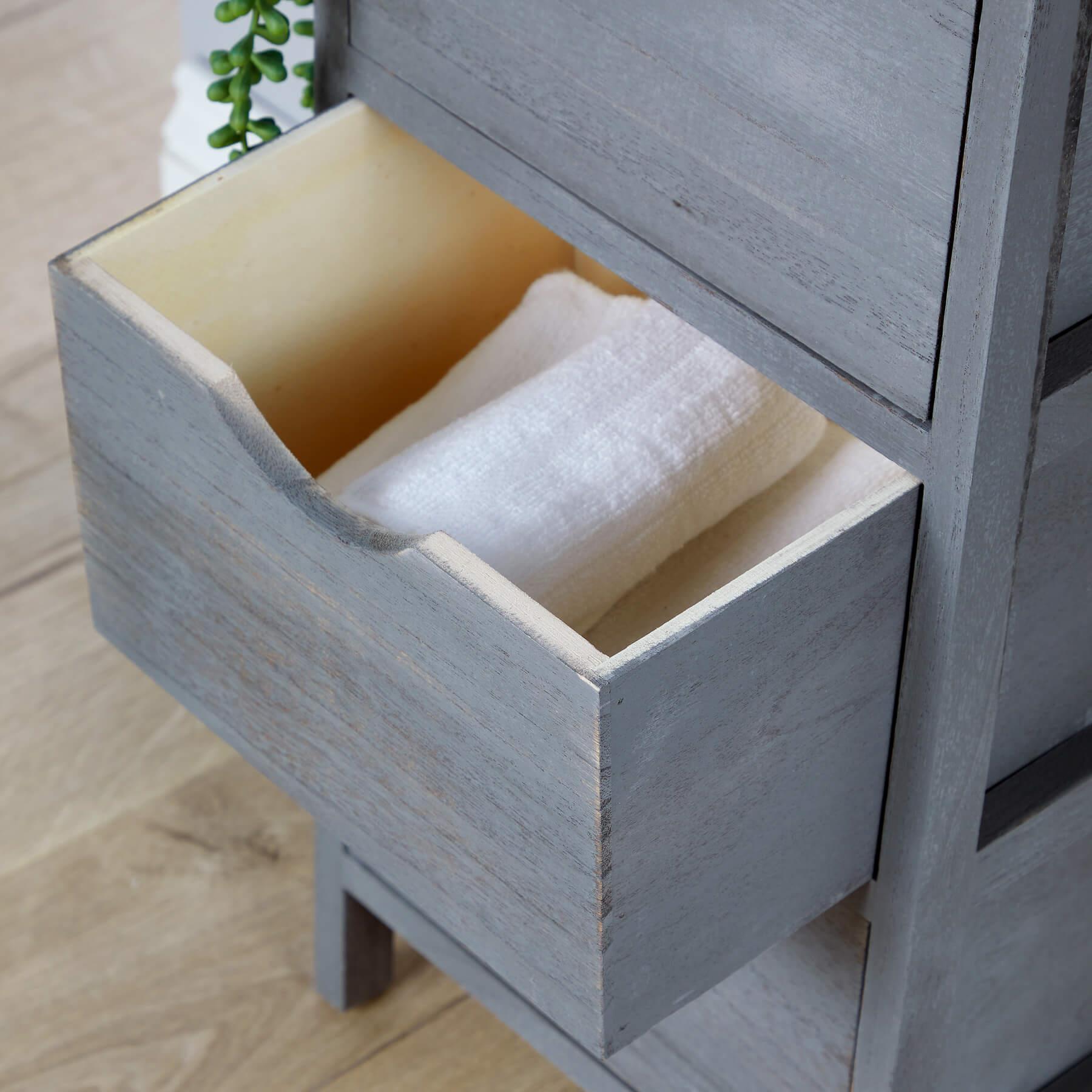 Chest 2/3/4 Drawers Grey Solid Wooden Storage Organiser Rustic Fully Assembled - Picture 15 of 25