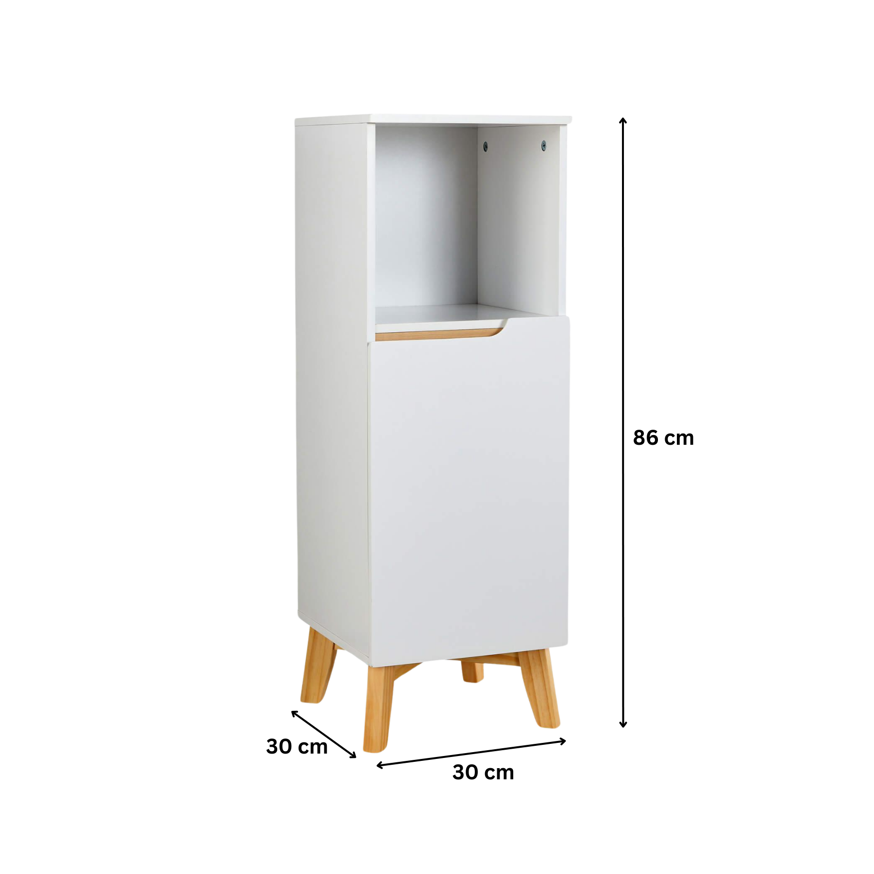Bathroom Floor Cabinet 1 / 2 Doors Storage Unit Vanity Organiser Furniture White - Picture 9 of 17
