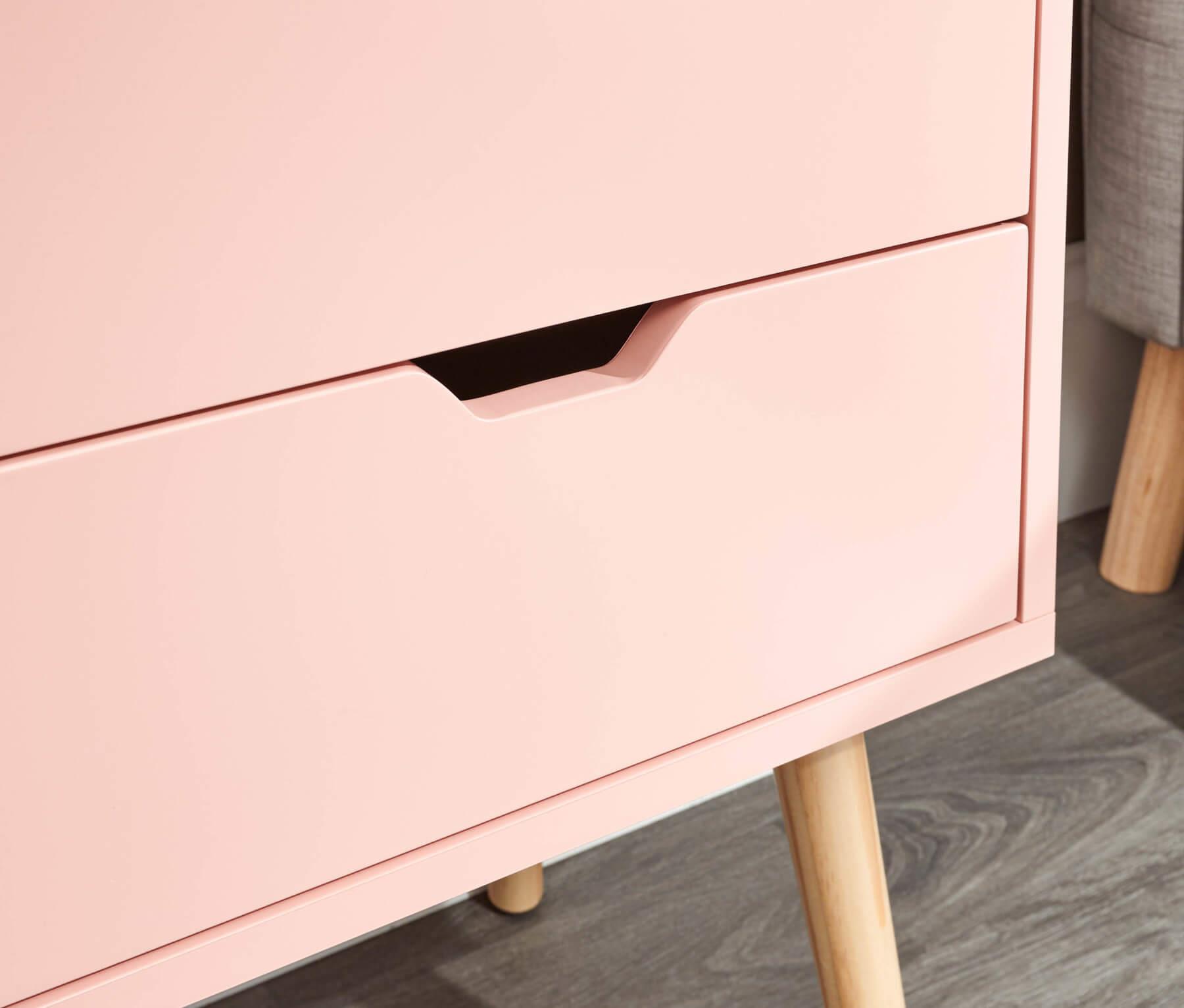 Bedside Tables 2 Drawer Nightstand Scandinavian Style