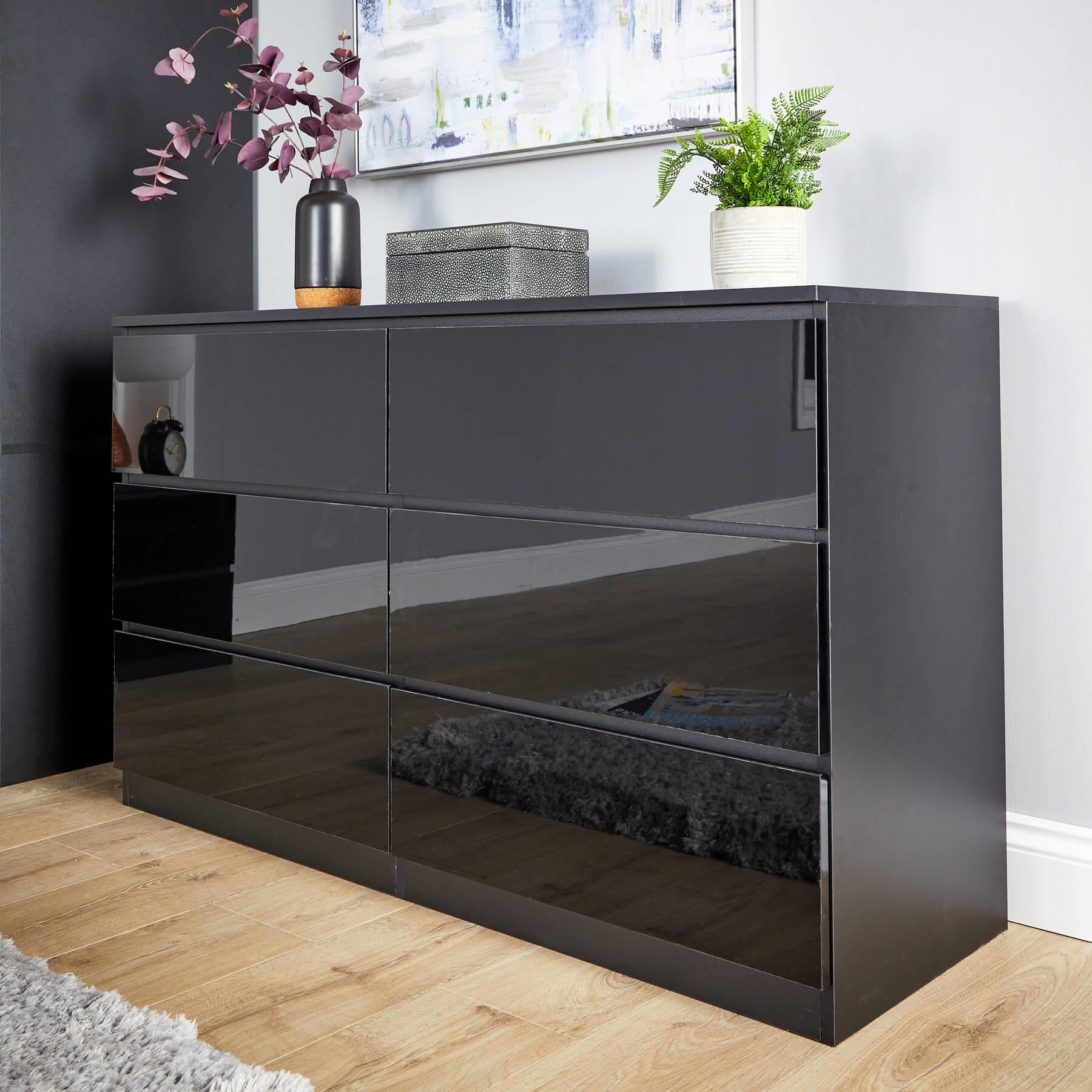 Cómoda 4/6 cajones amplio mueble de dormitorio unidad de almacenamiento organizador moderno - Imagen 11 de 42