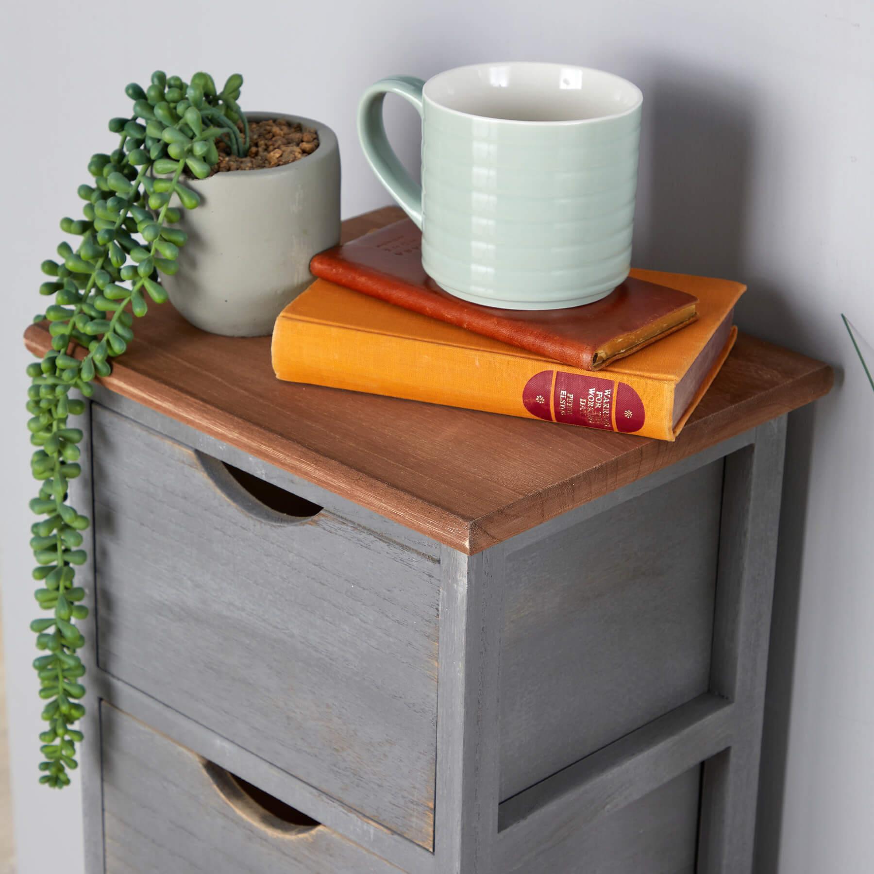 Chest 2/3/4 Drawers Grey Solid Wooden Storage Organiser Rustic Fully Assembled - Picture 21 of 25