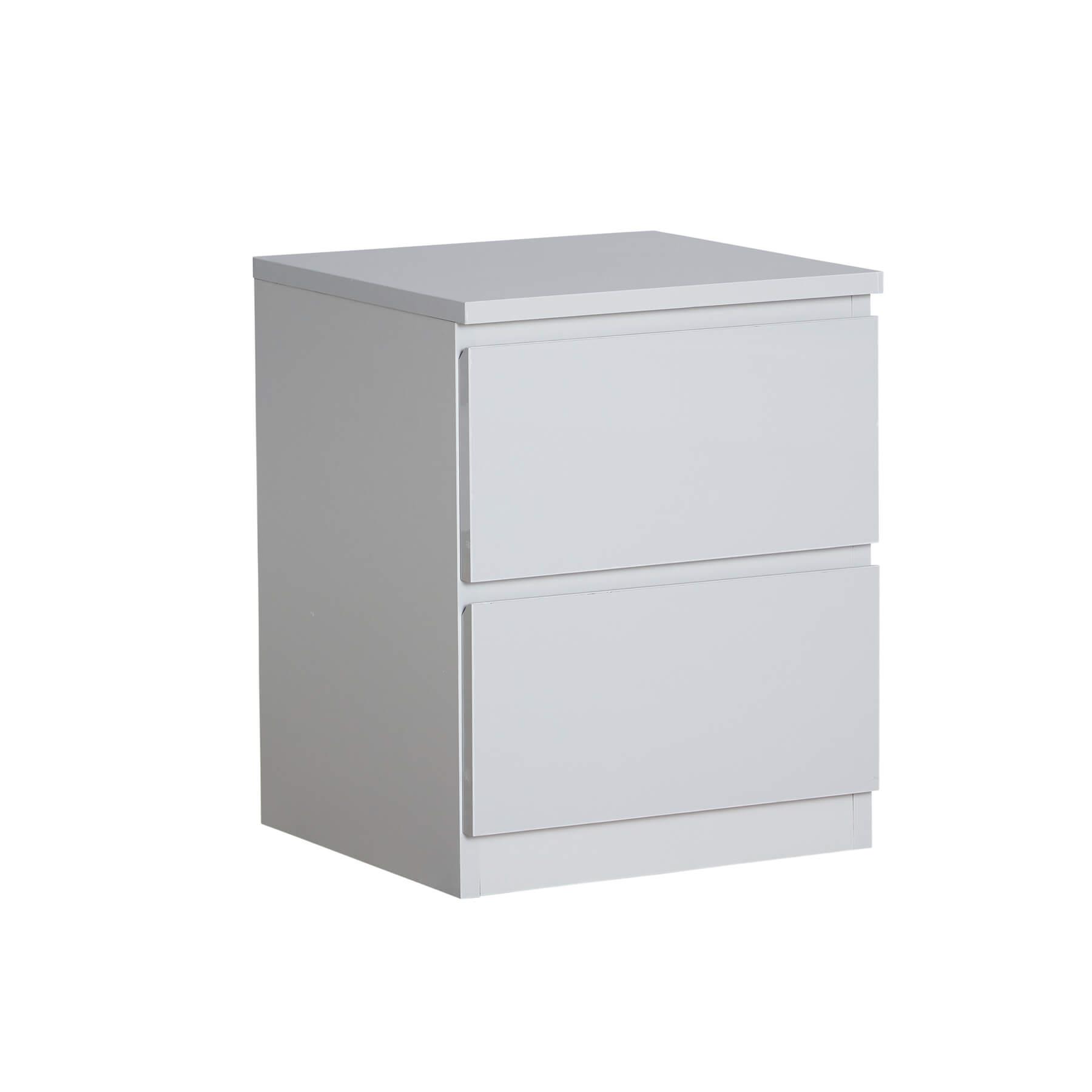 Mesita de noche moderna con 2 cajones mueble dormitorio - Imagen 13 de 21