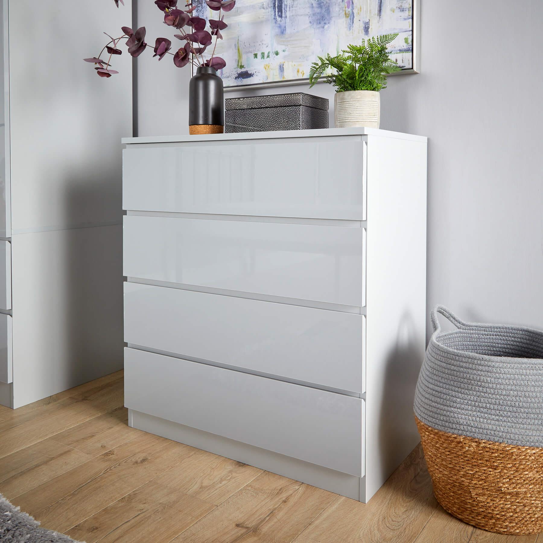 Cómoda 4/6 cajones amplio mueble de dormitorio unidad de almacenamiento organizador moderno - Imagen 17 de 42