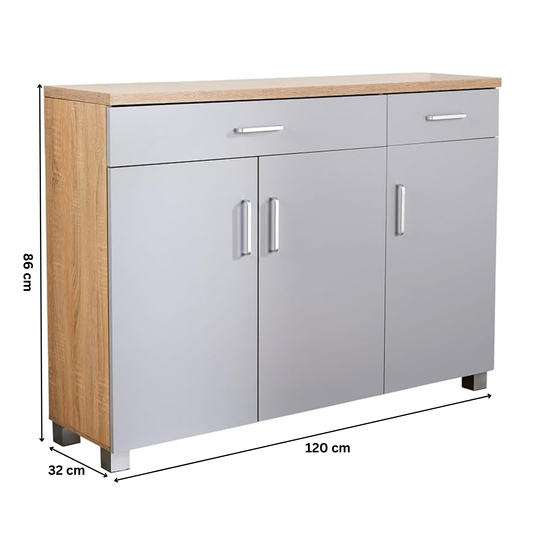 Shoe Cabinet Storage Hallway Cupboard Shoe - Multiple Colours and Sizes - Picture 20 of 38