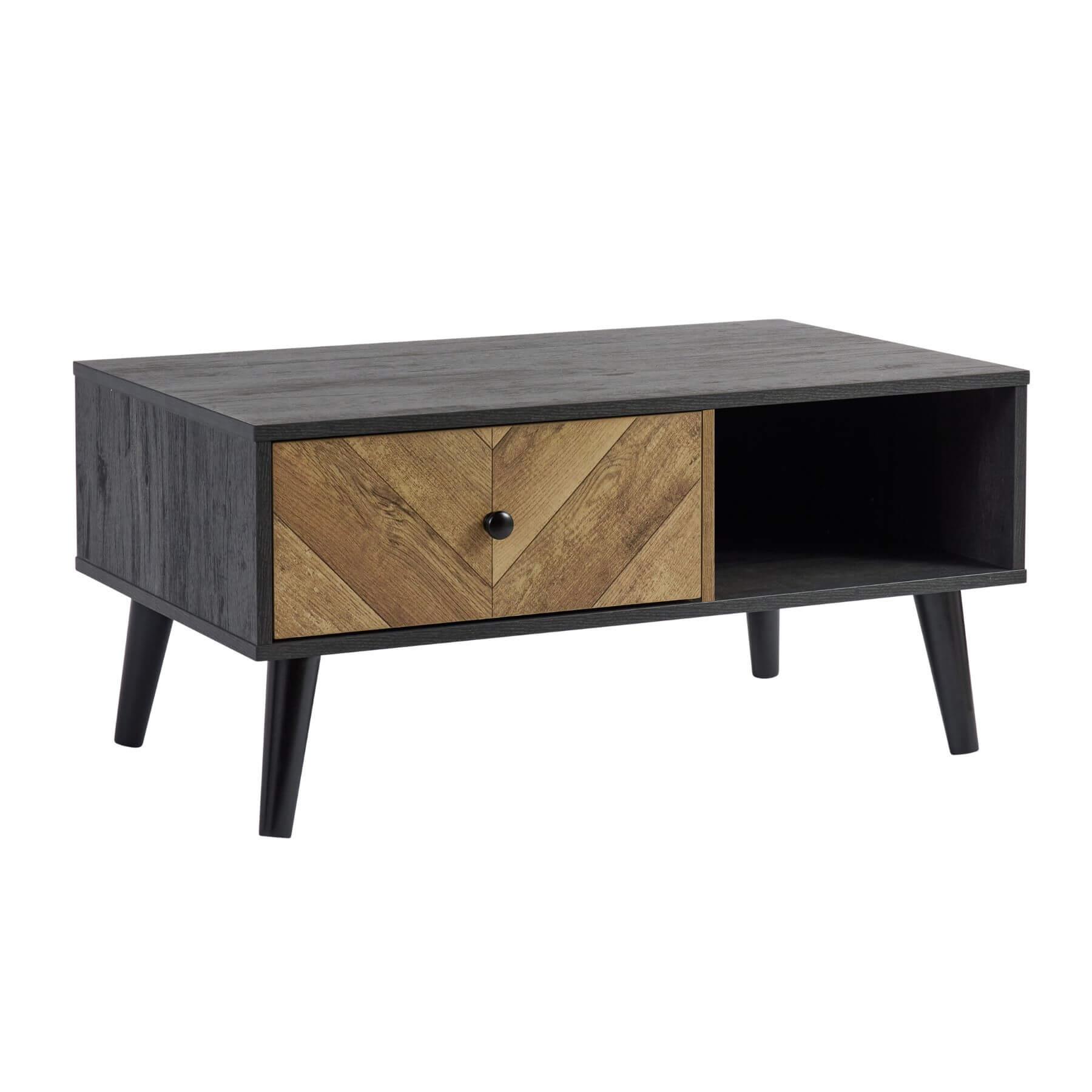 Coffee Table Rectangular 1 Drawer Open Storage Home Living Room Furniture Unit - Picture 11 of 23