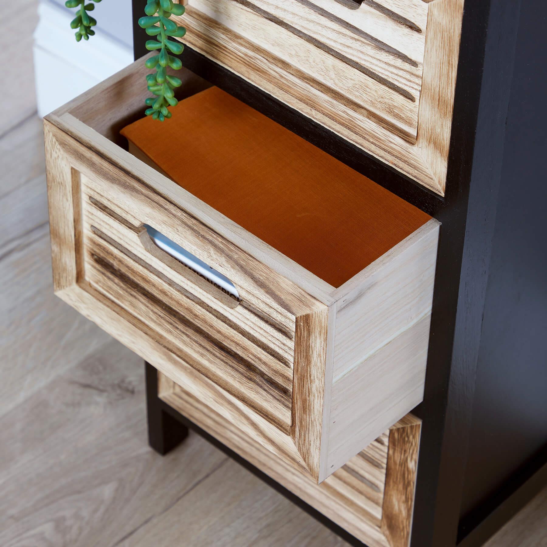 Solid Wooden Storage Chest 3 / 4 / 5 Drawers Organiser Rustic Fully Assembled - Picture 7 of 73