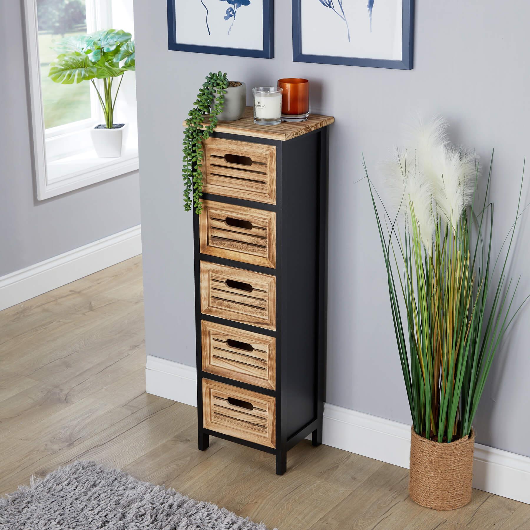 Solid Wooden Storage Chest 3 / 4 / 5 Drawers Organiser Rustic Fully Assembled - Picture 19 of 73