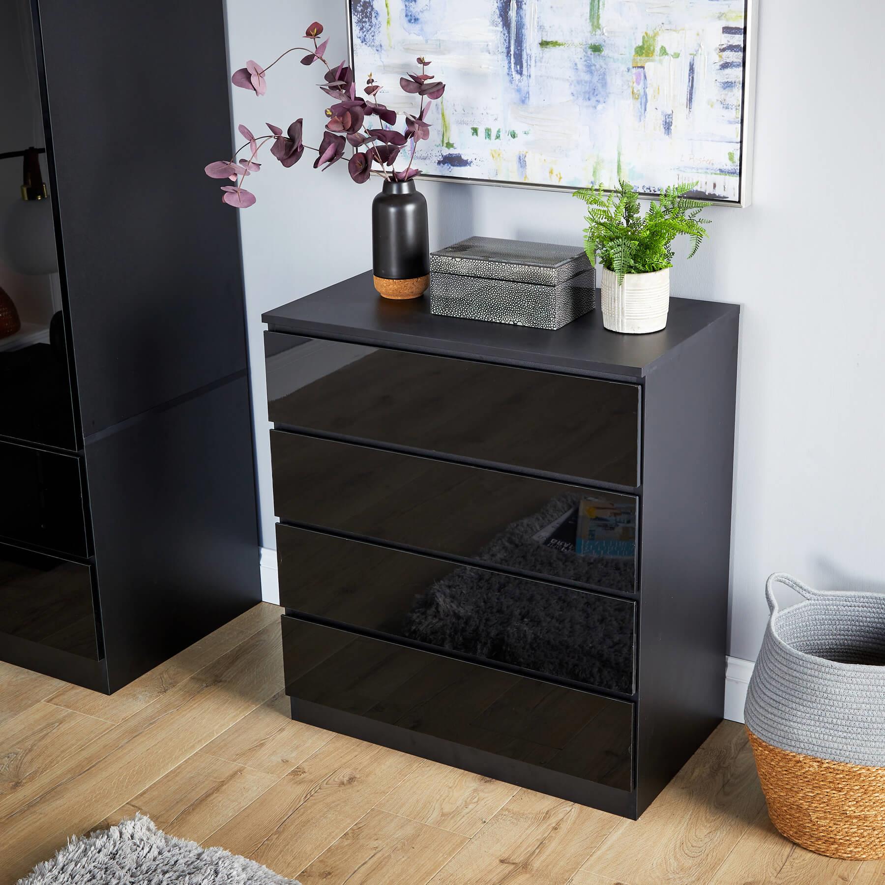 Cómoda 4/6 cajones amplio mueble de dormitorio unidad de almacenamiento organizador moderno - Imagen 3 de 42