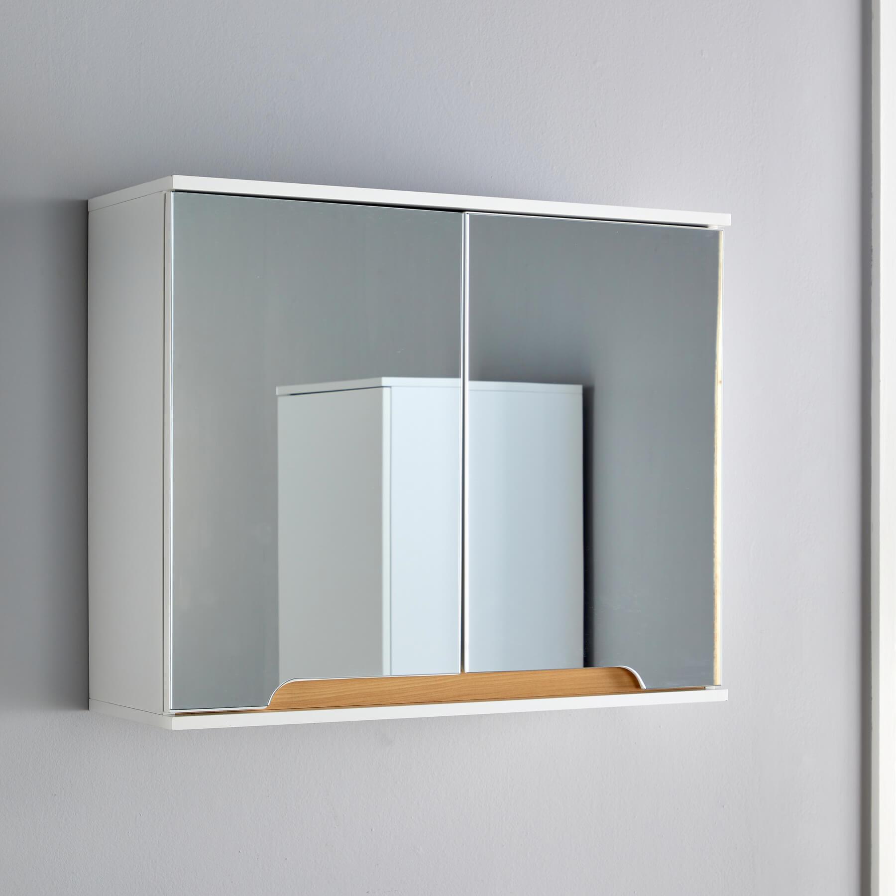 Badschrank Wandmontage Aufbewahrung Regal Organizer Schrank Waschtischunterschrank Weiß - Bild 1 von 16