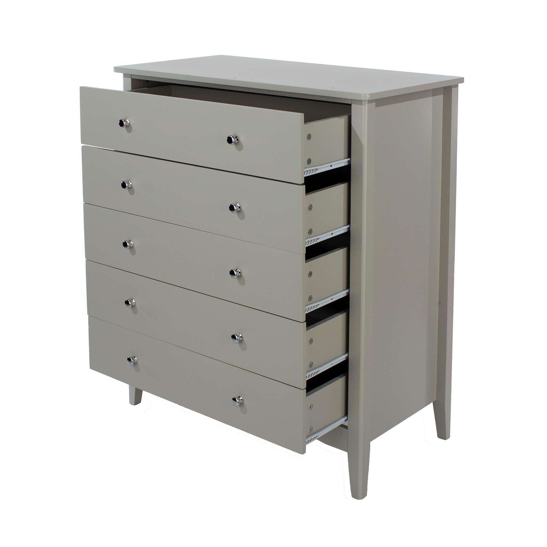 Chest of 4/5 Drawers Bedroom Clothing Storage Unit Metal Handles Runners - Picture 20 of 27