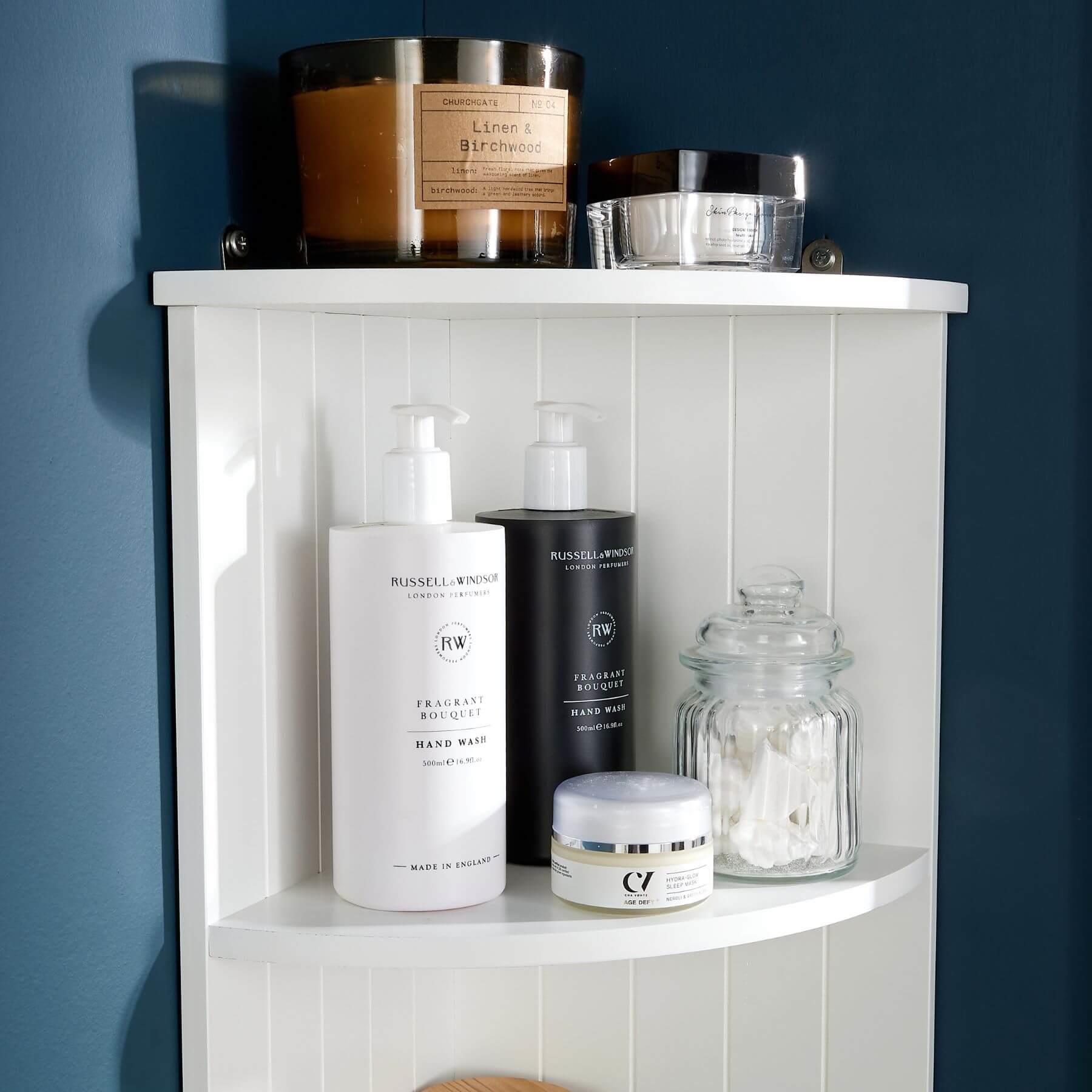Corner Shelf Fixed Shelves Bathroom Storage Furniture Storage Solutions - Picture 12 of 15