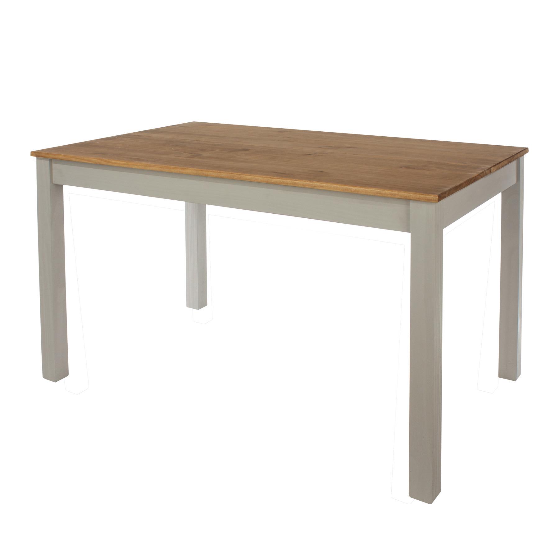 Dining Table 120cm/150cm Solid Pine Grey Wooden Home Kitchen Furniture Modern - Picture 2 of 7