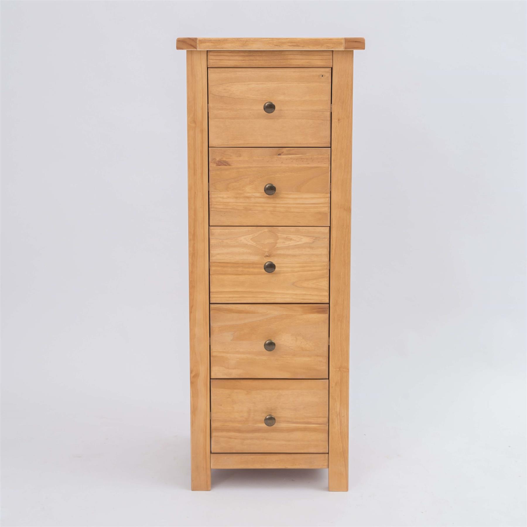 Chest of 4/5/6 Drawers Oak-effect Bedroom Furniture Storage Country Wood Unit - Picture 20 of 46
