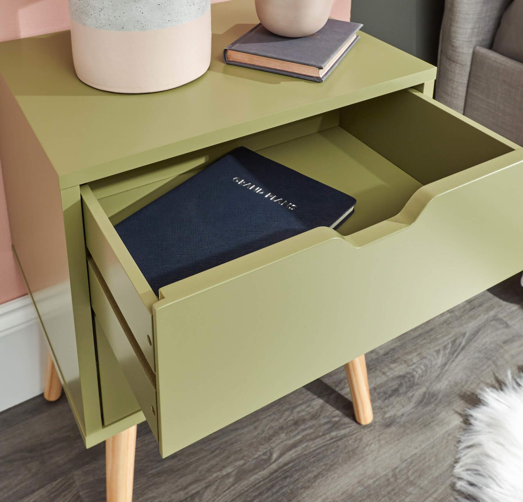 Bedside Tables 2 Drawer Nightstand Scandinavian Style