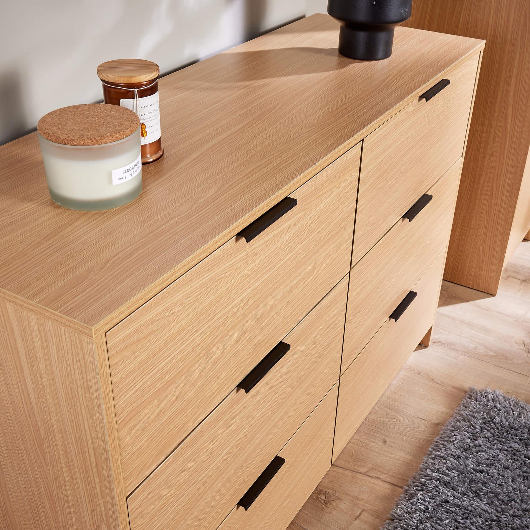 Chest 6 Drawers Bedroom Furniture Clothing Bedside Storage Organiser Wide - Picture 19 of 30