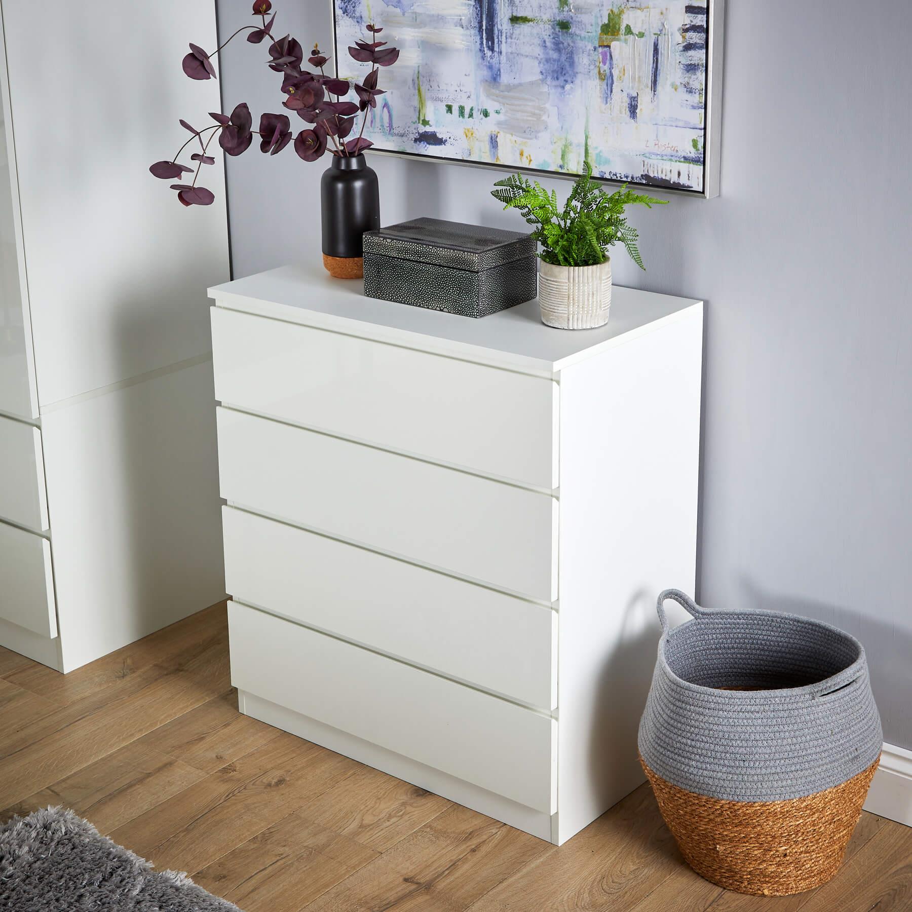 Cómoda 4/6 cajones amplio mueble de dormitorio unidad de almacenamiento organizador moderno - Imagen 30 de 42