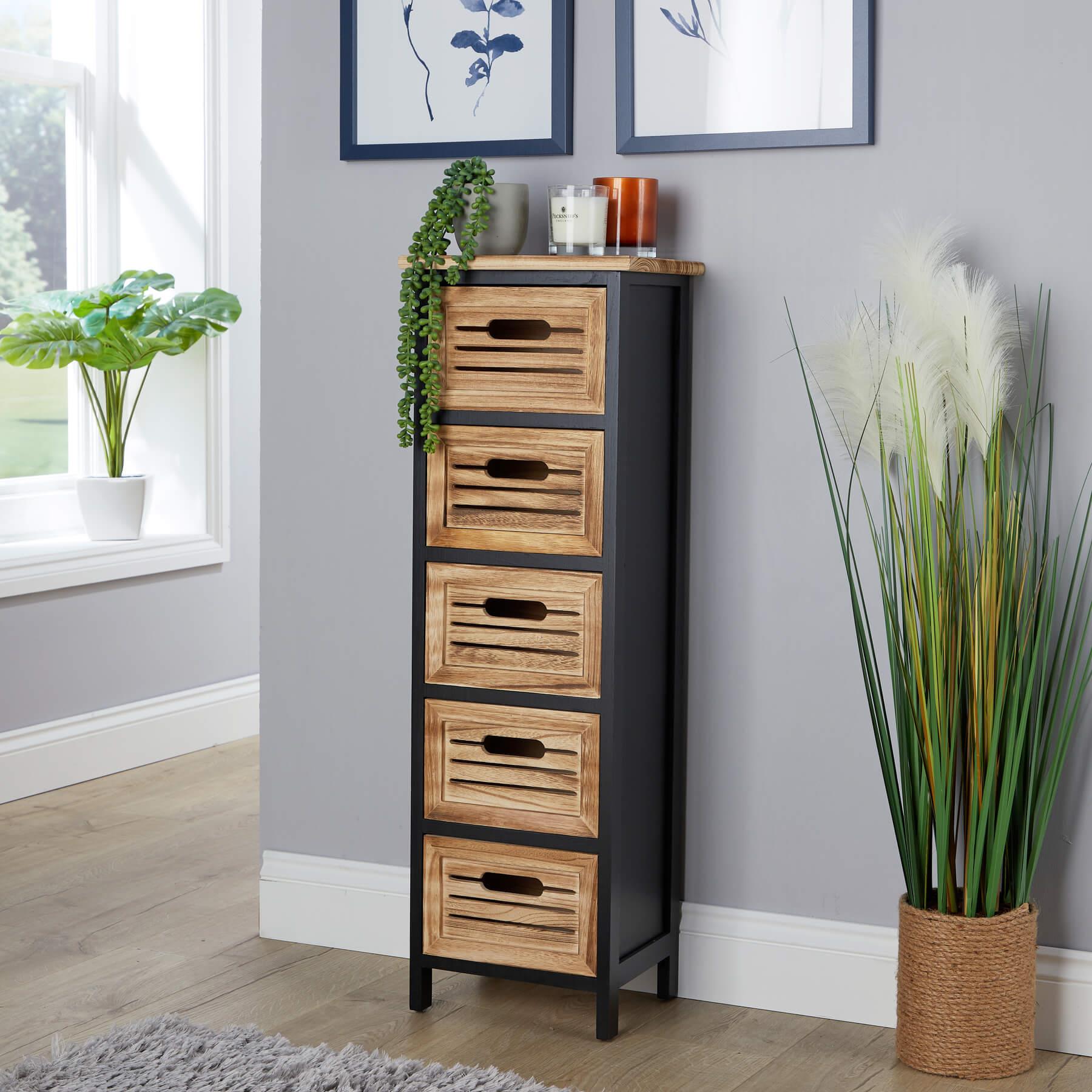 Solid Wooden Storage Chest 3 / 4 / 5 Drawers Organiser Rustic Fully Assembled - Picture 20 of 73