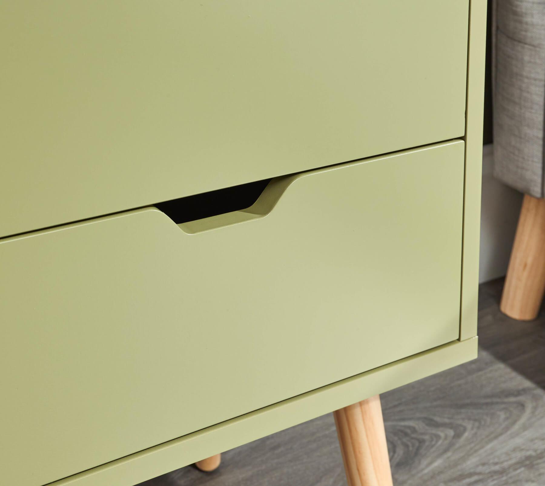 Bedside Tables 2 Drawer Nightstand Scandinavian Style