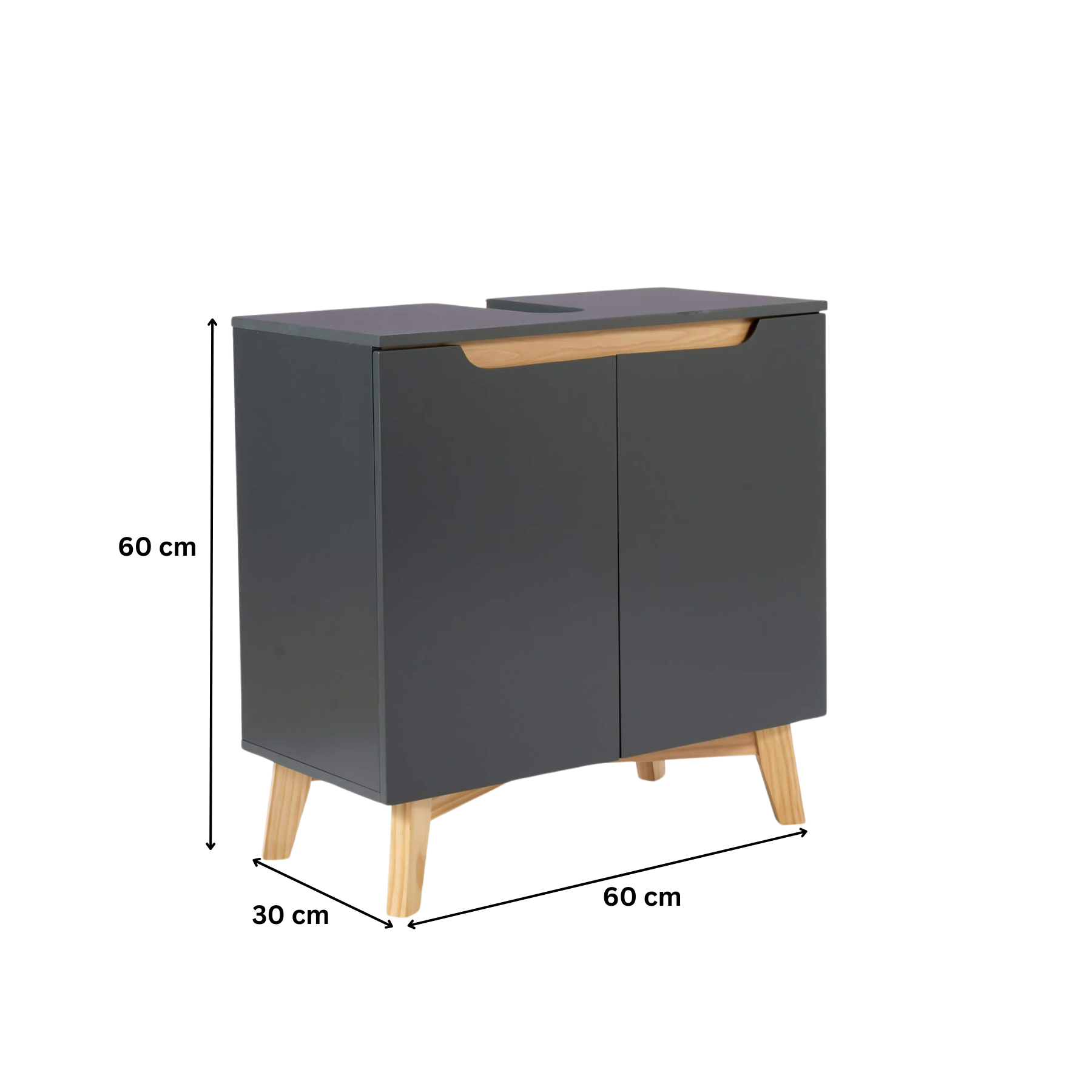 Under Sink Basin Unit Bathroom Storage Cupboard Shelving Furniture Unit - Picture 8 of 15