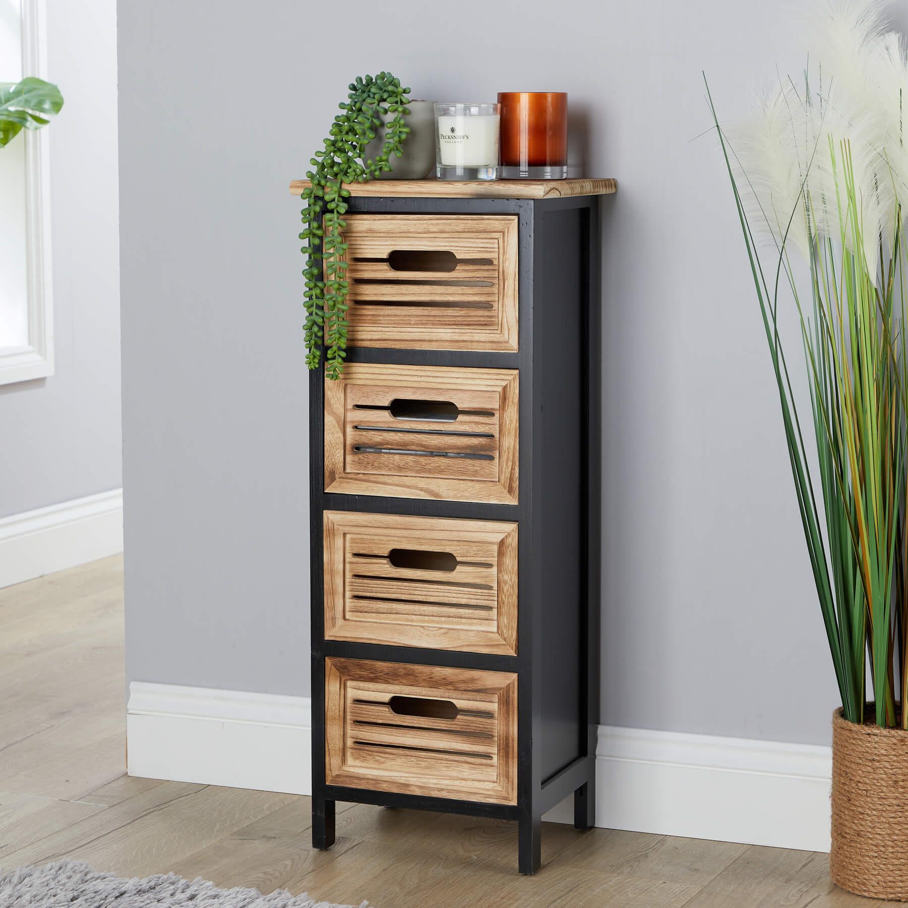 Solid Wooden Storage Chest 3 / 4 / 5 Drawers Organiser Rustic Fully Assembled - Picture 12 of 73