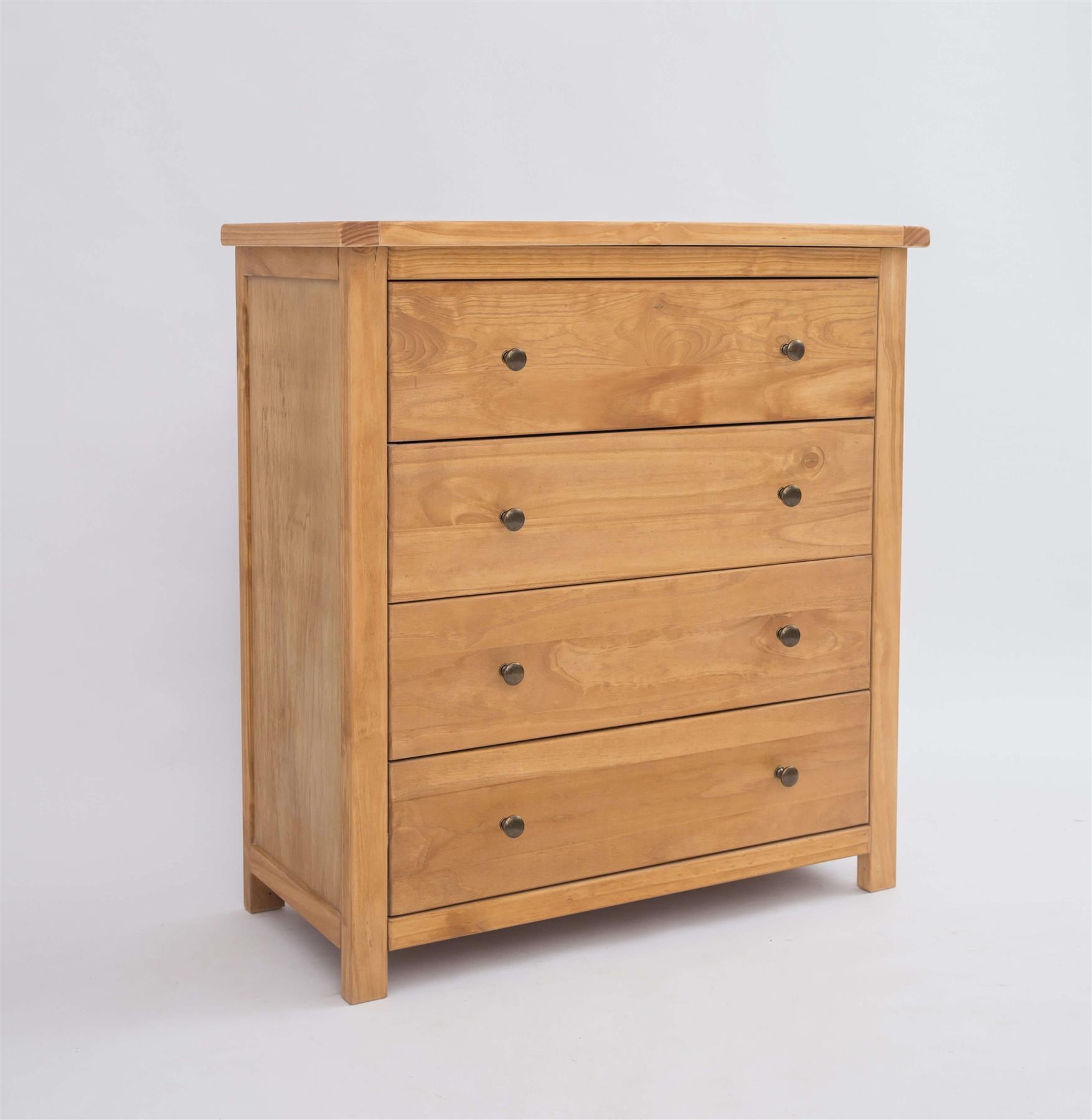 Chest of 4/5/6 Drawers Oak-effect Bedroom Furniture Storage Country Wood Unit - Picture 12 of 46