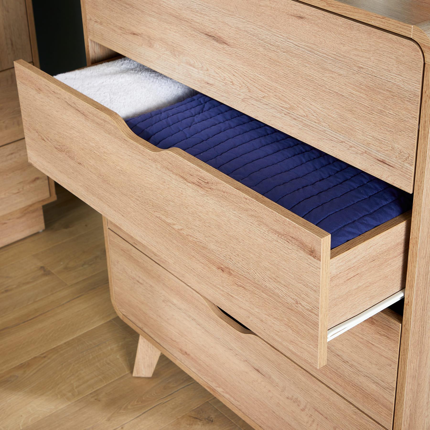 Chest of 4/5/6 Drawers Clothing Storage Organiser Bedroom Furniture Nightstand - Picture 8 of 25