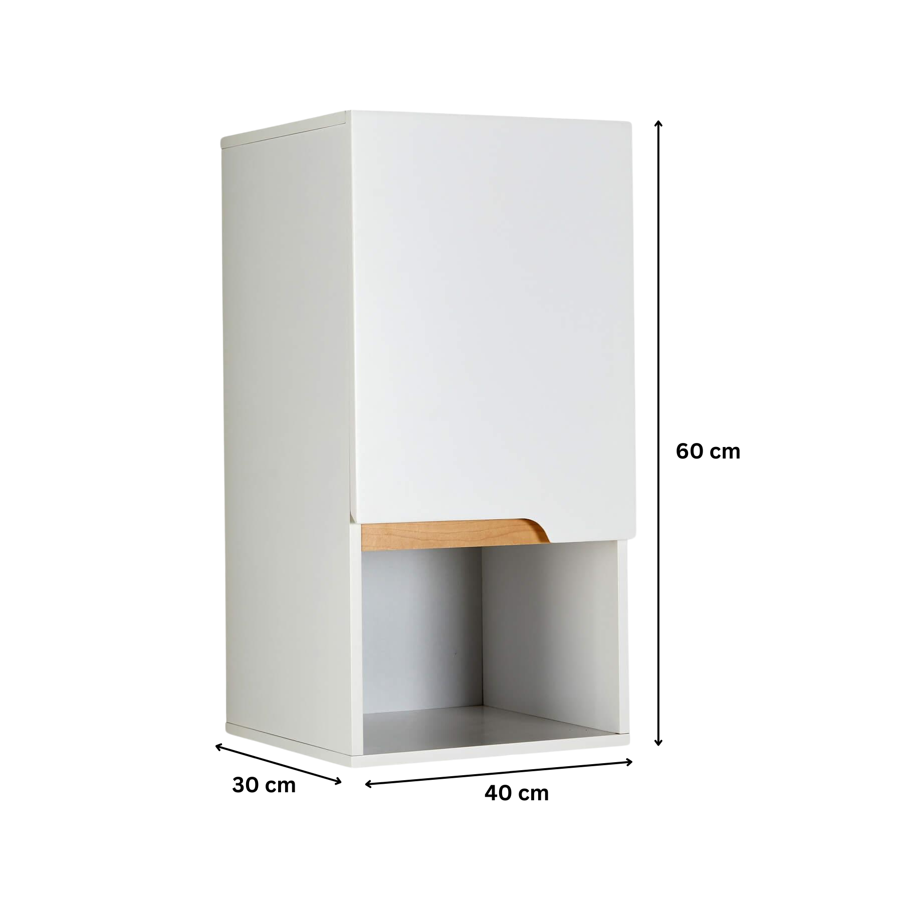 Badschrank Wandmontage Aufbewahrung Regal Organizer Schrank Waschtischunterschrank Weiß - Bild 16 von 16